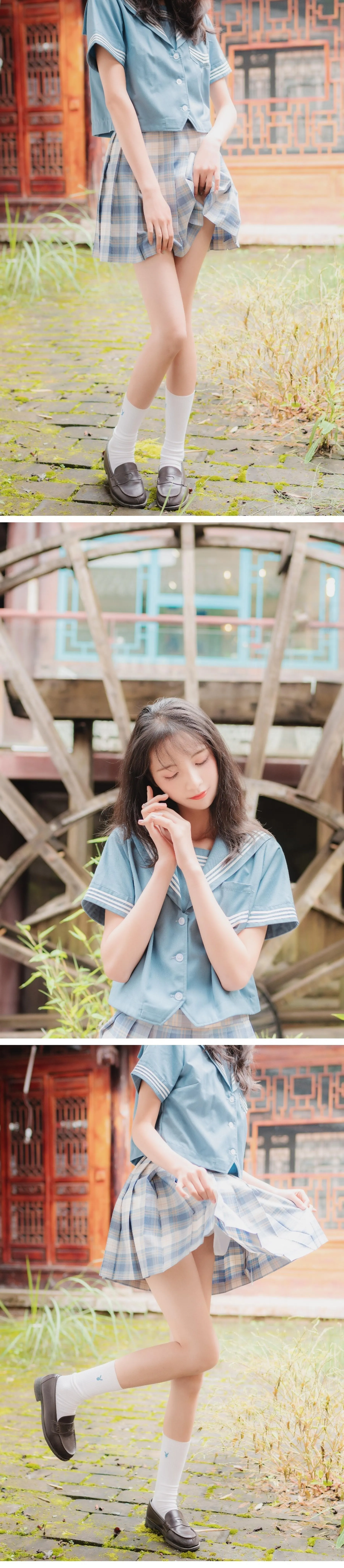 西瓜少女 NO.001 丽江写真JK [45P]插图1